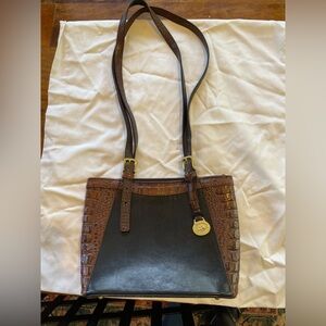 Brahmin Tuscan black and pecan Asher bag
